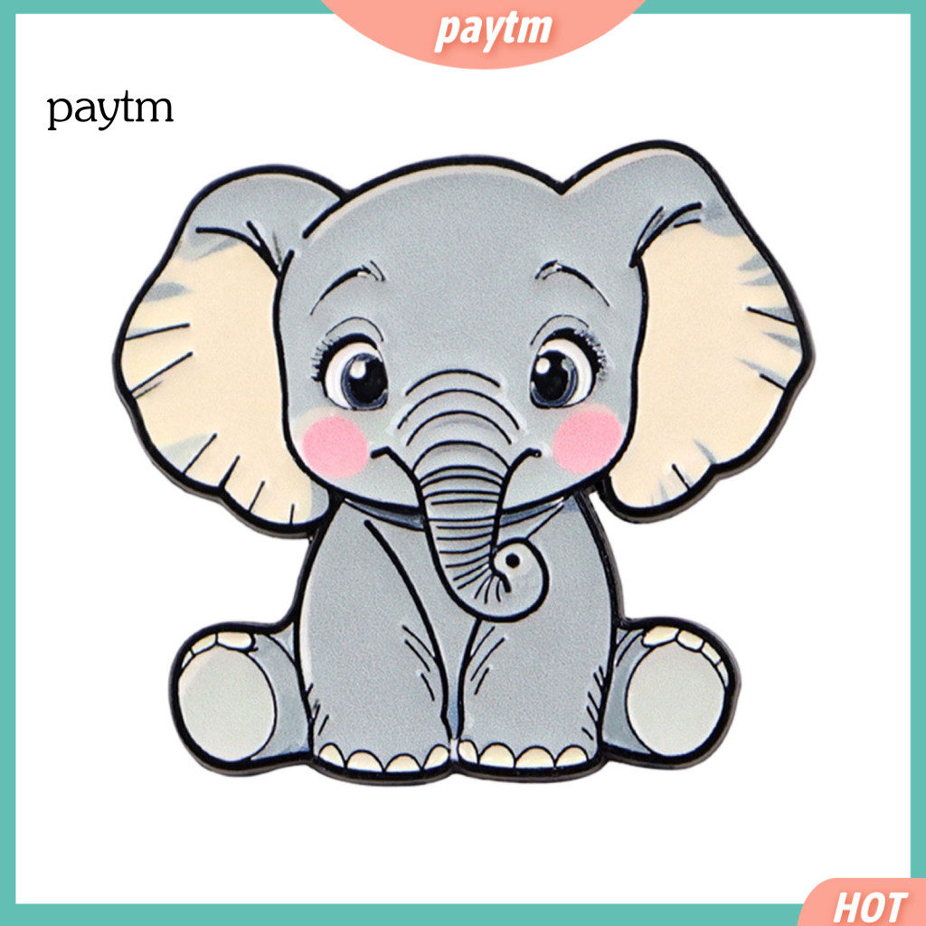 Shape Brooch Cute Cartoon Pin Set – Enamel Zinc Alloy Lapel Badges with Cats Dogs Elephants Mice Cheese Shapes Stylish