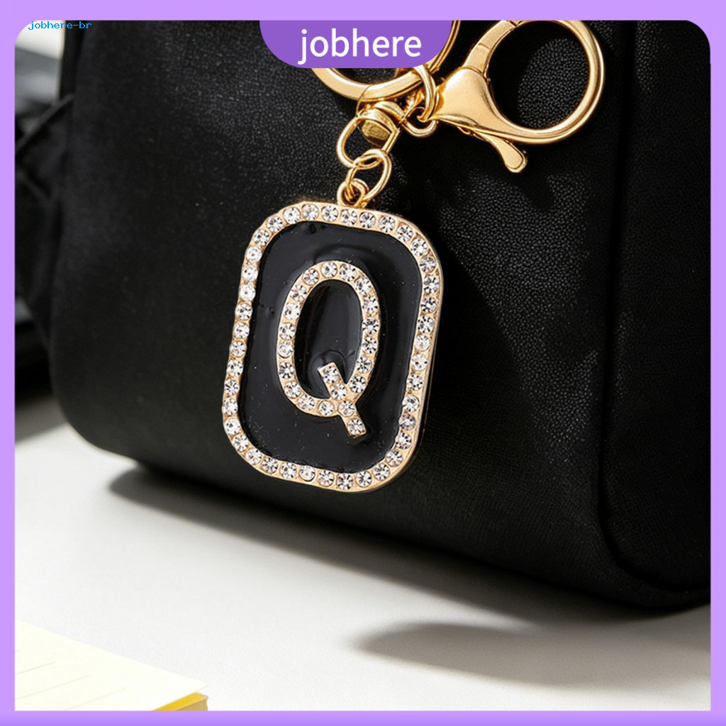 Backpack Keychain A-z Rhinestone Alphabet Zinc Alloy Letter Keyring Charm for Handbags Backpacks Gifts – Stylish 26 Le