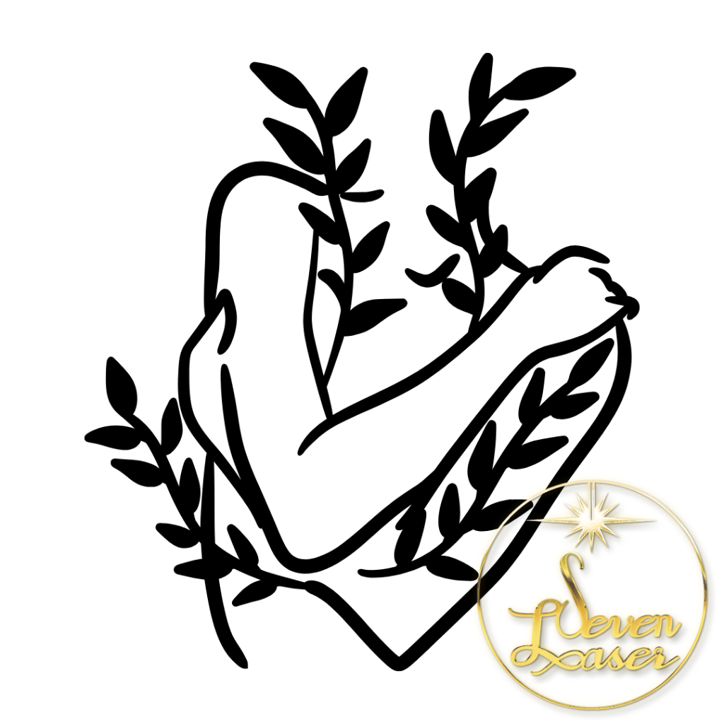 Quadros Decorativo Mulher Abraço Folhas Quadro MDF 3mm Decoração Elegante Woman Minimalista Line