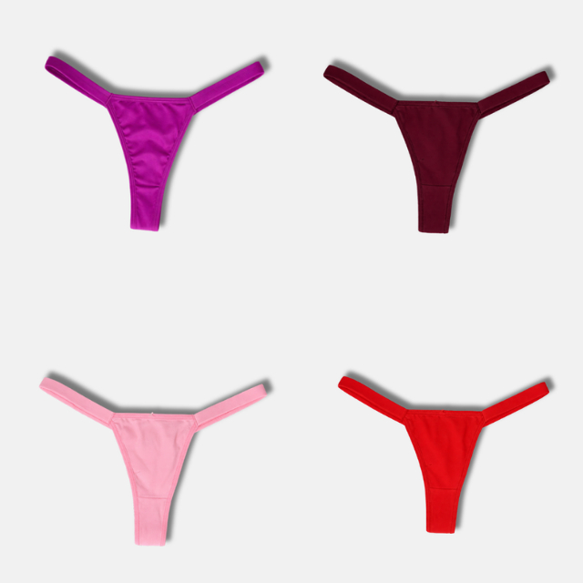 Kit 4 Tanga Microfibra Fio Duplo Calcinha Feminina Moda Íntima Elegante Conforto Diário Mulher