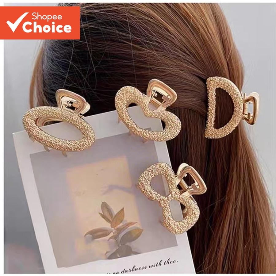 Garra De Cabelo De Metal Médio Coreano – Prendedor Elegante Para Mulheres , Acessório Moderno