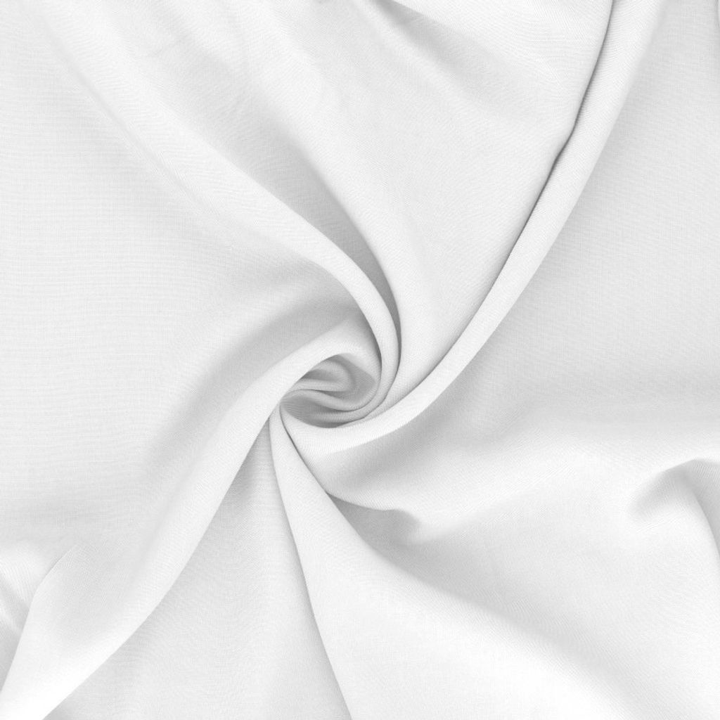 Viscose Rayon Lisa Poplin Airjet - Branco