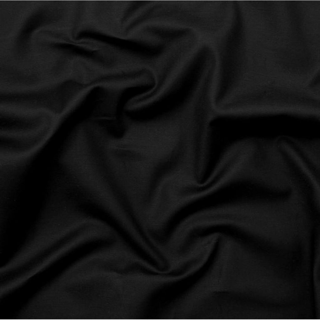 Viscose Rayon Lisa Poplin Airjet - Preta