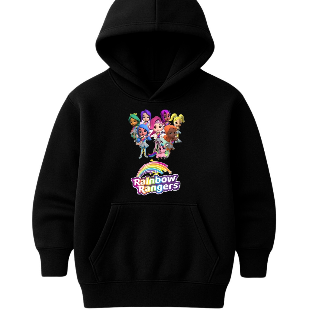 Moletom Canguru Infantil Rainbow Rangers Blus De Frio Desenho Rainbow Rangers Agasalho Unissex Menino Menina