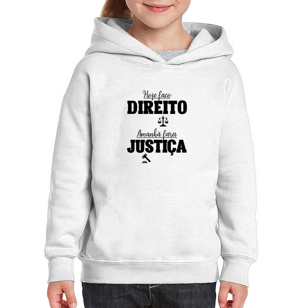 Moletom Infantil Hoje faço direito, amanhã farei justiça Blu