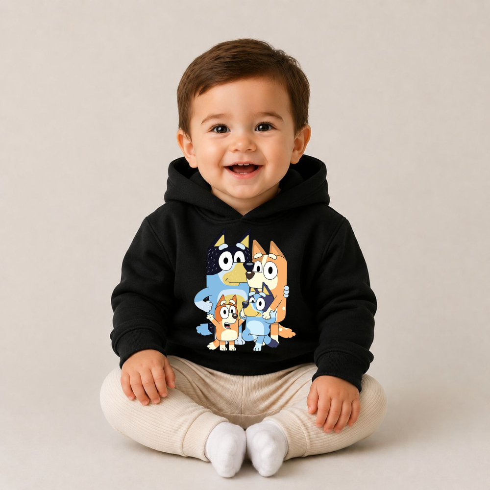 Moletom Infantil Cachorrinho Blu Confortável Capuz Frio Algodão Premium Alta Qualidade Lançamento