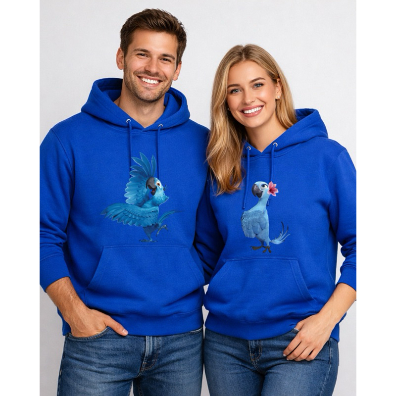 Moletom Unissex Rio Blu ou Jade | Com Capuz| Infantil, Adulto e Plus Size | Festa Família