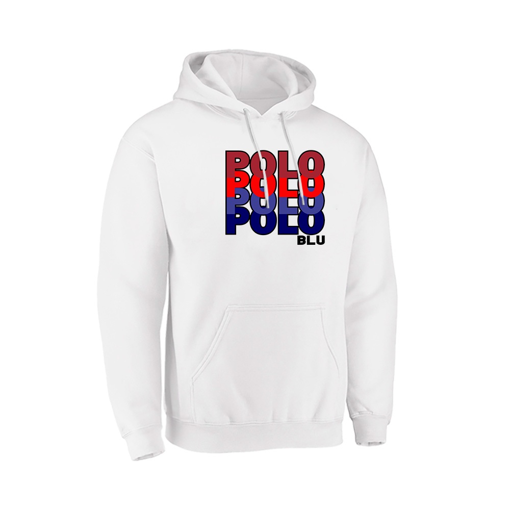Blusa Moletom Masculina Flanelada Casual com Bolso e Capuz Polo Blu Confortável do P ao G1