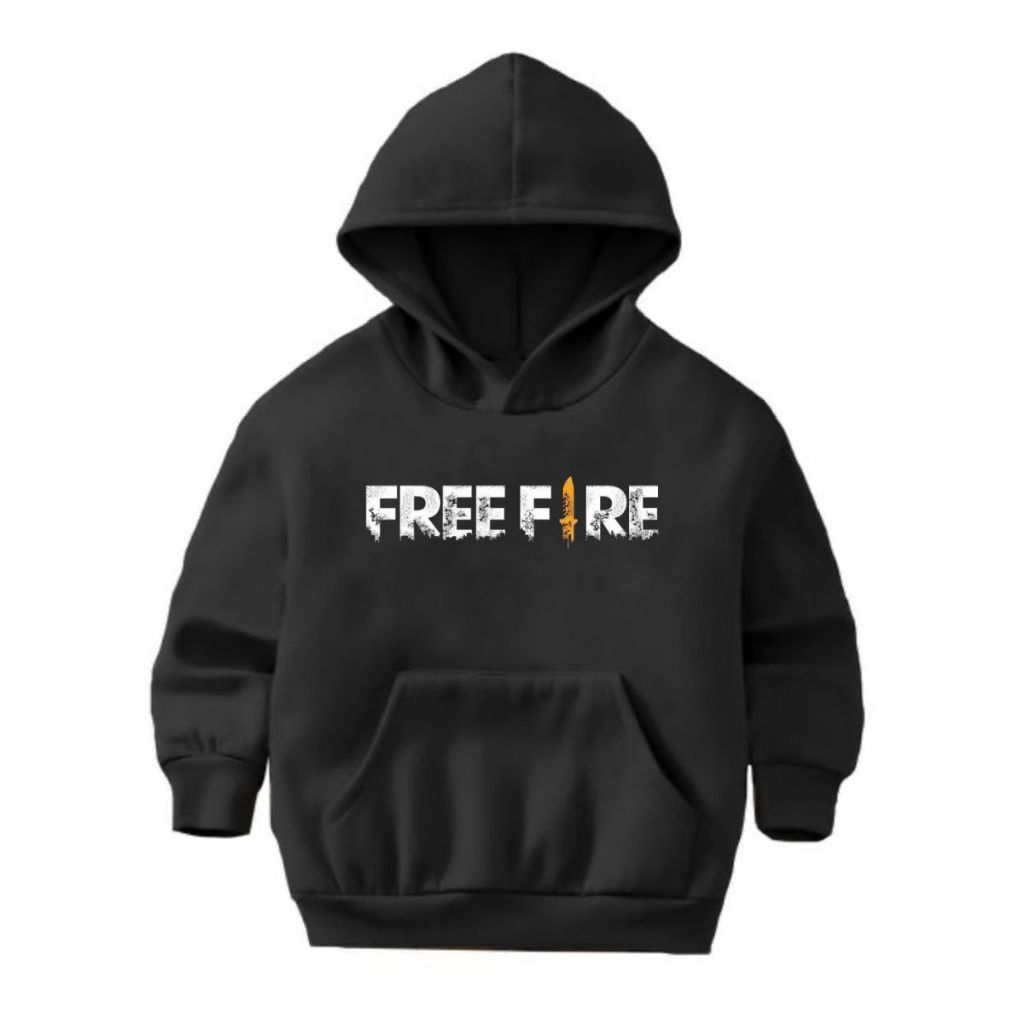 Moletom Blus Infantil Unissex Youtuber Free Fire Gamer Com Capuz e Bolsos Blusa De DTF Qualidade Premium Quentinha