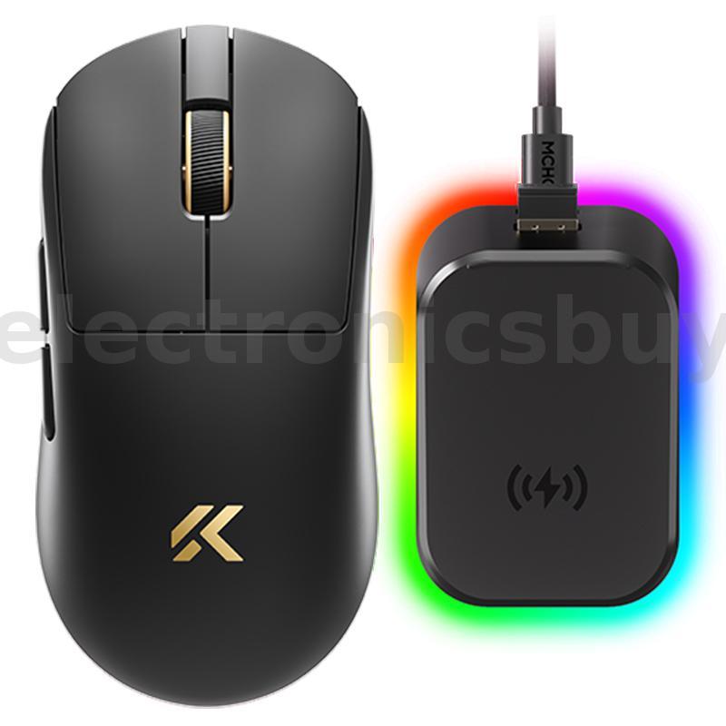 MCHOSE A7V3 Ultra + Tri Mode Mouse Para Jogos Sem Fio PAW3955 Ti Sensor 8K Taxa De Pesquisa 59g Leve 50000 DPI Ergonômic