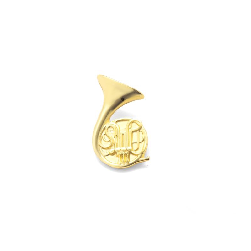 Broche trompa com flash de ouro - Qualidade Brilho Notável
