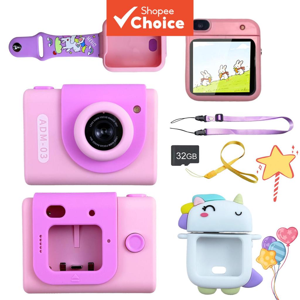 Cartoon Deer Kids Smart Watch 3 Em 1 Pulseira Removível Selfie Time Lapse Mp3 Game Para Idades De 3 A 12 Anos