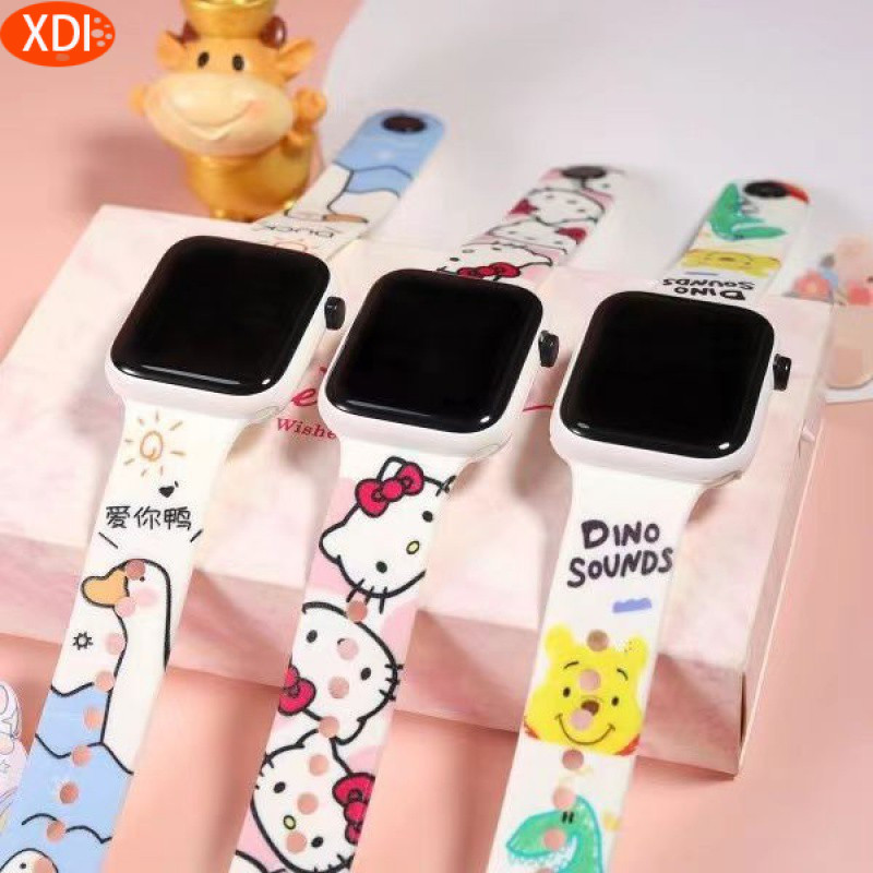 Sanrio Hello Kitty Cartoon Relógios Infantis Para Crianças De Pulso Relógio Estudantes Eletrônico Esportivo Meninas Smartwatch Inteligente Presente