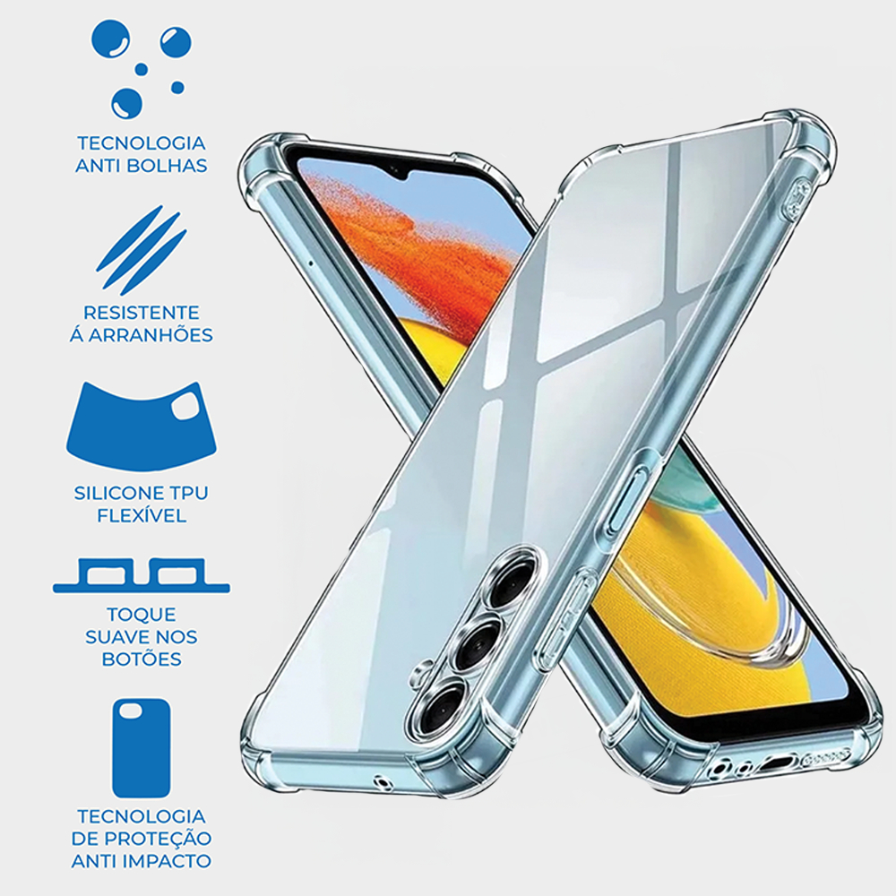 Capa Para Samsung S23 S23 Plus E Ultra Case Capinha De Celular Transparente Silicone TPU Anti Shock