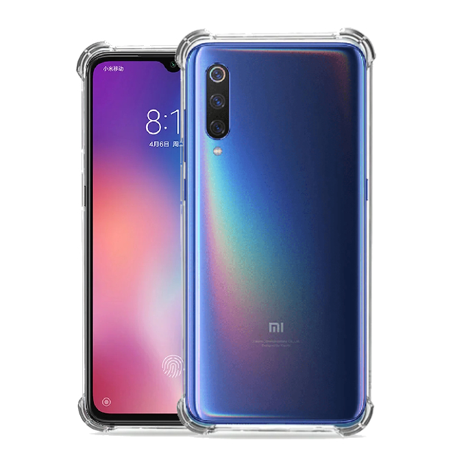 Capa Capinha Anti Impacto Para Xiaomi Mi 9 Mi9 Air Bag Silicone Transparente Bordas Grossa