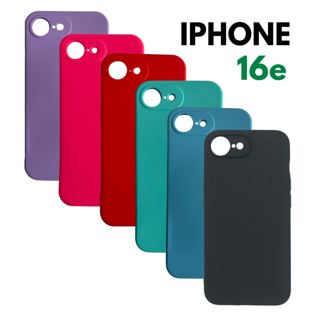 Capa Capinha Protetora Silicone Case Compativel Para iPhone 16e Aveludada TPU Anti Shock