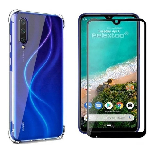 Capinha Anti Shock Xiaomi Mi 9 Lite 6,39 + Pelicula 3d Vidro (impacto queda choque silicone TPU capa case)