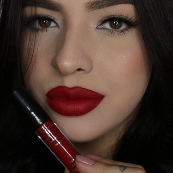 Kit 3 Batons Liquido Matte Hannah Beauty Hannah Vermelho Nao Transfere Vegano Longa Duracão