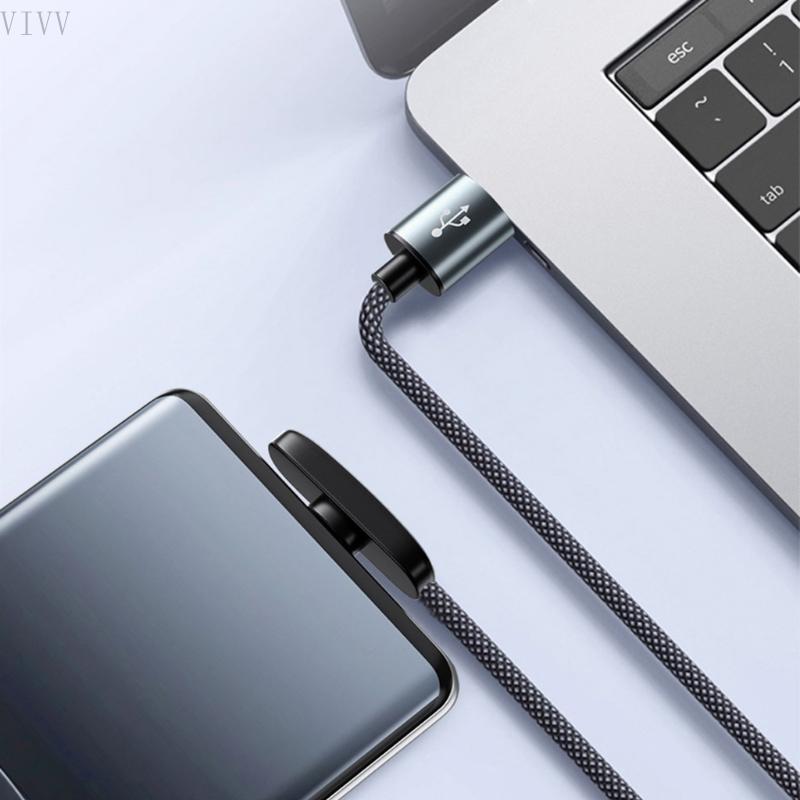 Vivvv Fast Speed 100W USB C Carregadores Cabo Flexível Ângulo Direito Design Núcleos De Cobre