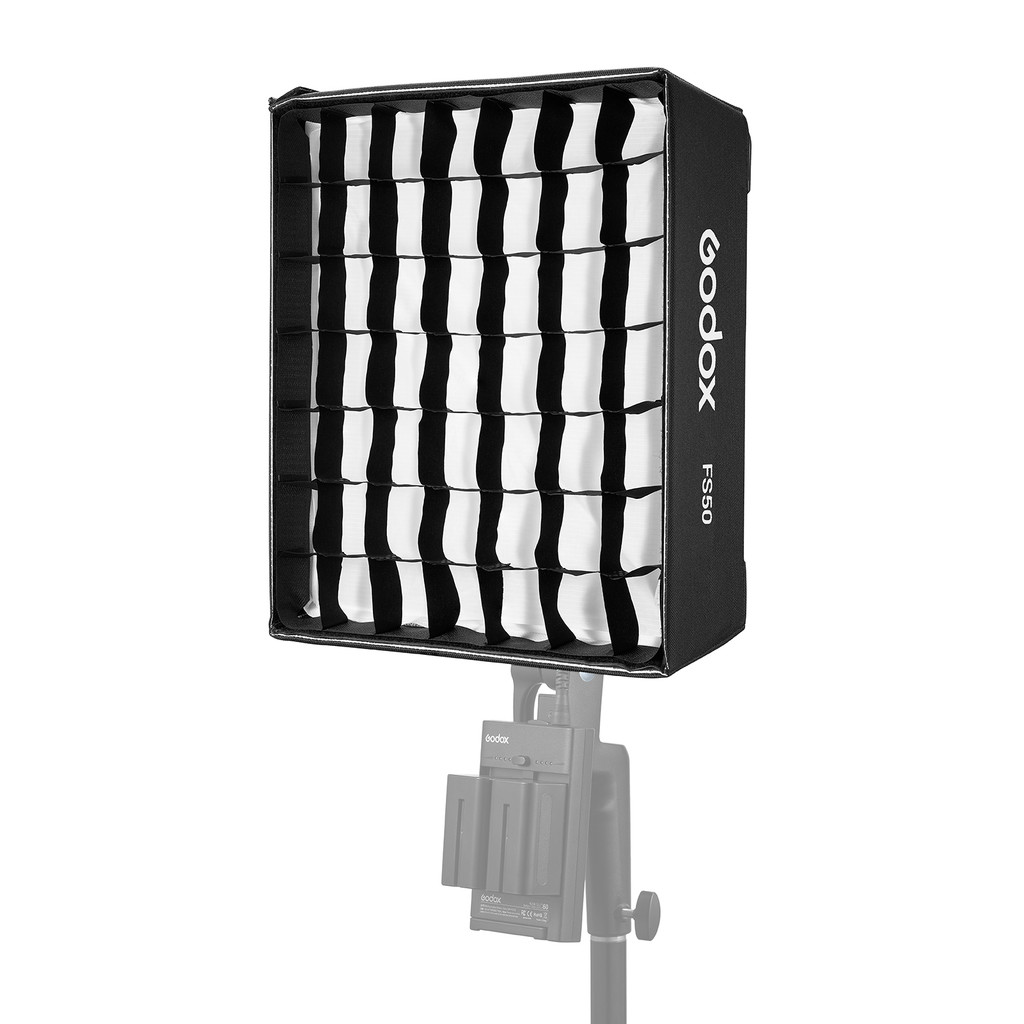 Difusor De Luz Softbox Retangular De Liberação Rápida Godox FS50 Com Grade & amp ; Pano Macio Para Iluminação De Estúdio
