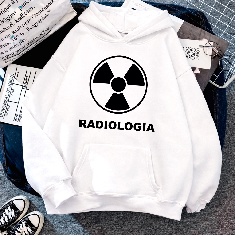 Blusa de Frio Moletom Flanelado com Capuz Estampa Digital Unissex Envio Imediato Faculdade Radiologia