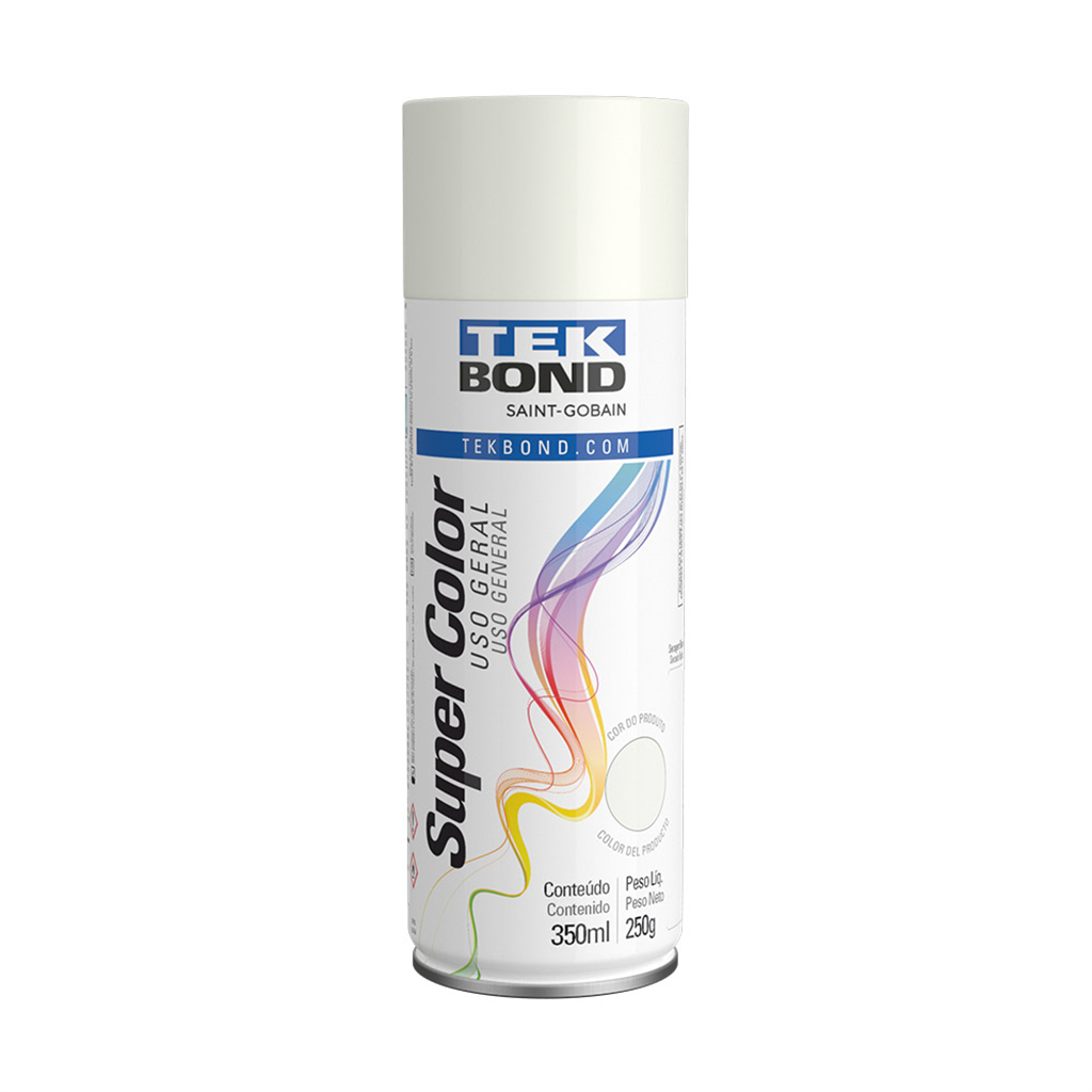 TINTA SPRAY BRANCO FOSCO USO GERAL 250G 350ML TEKBOND