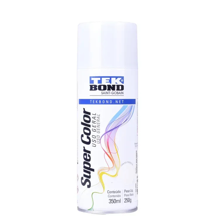Tinta Spray Uso Geral Branco Brilhante 300ml - Tekbond