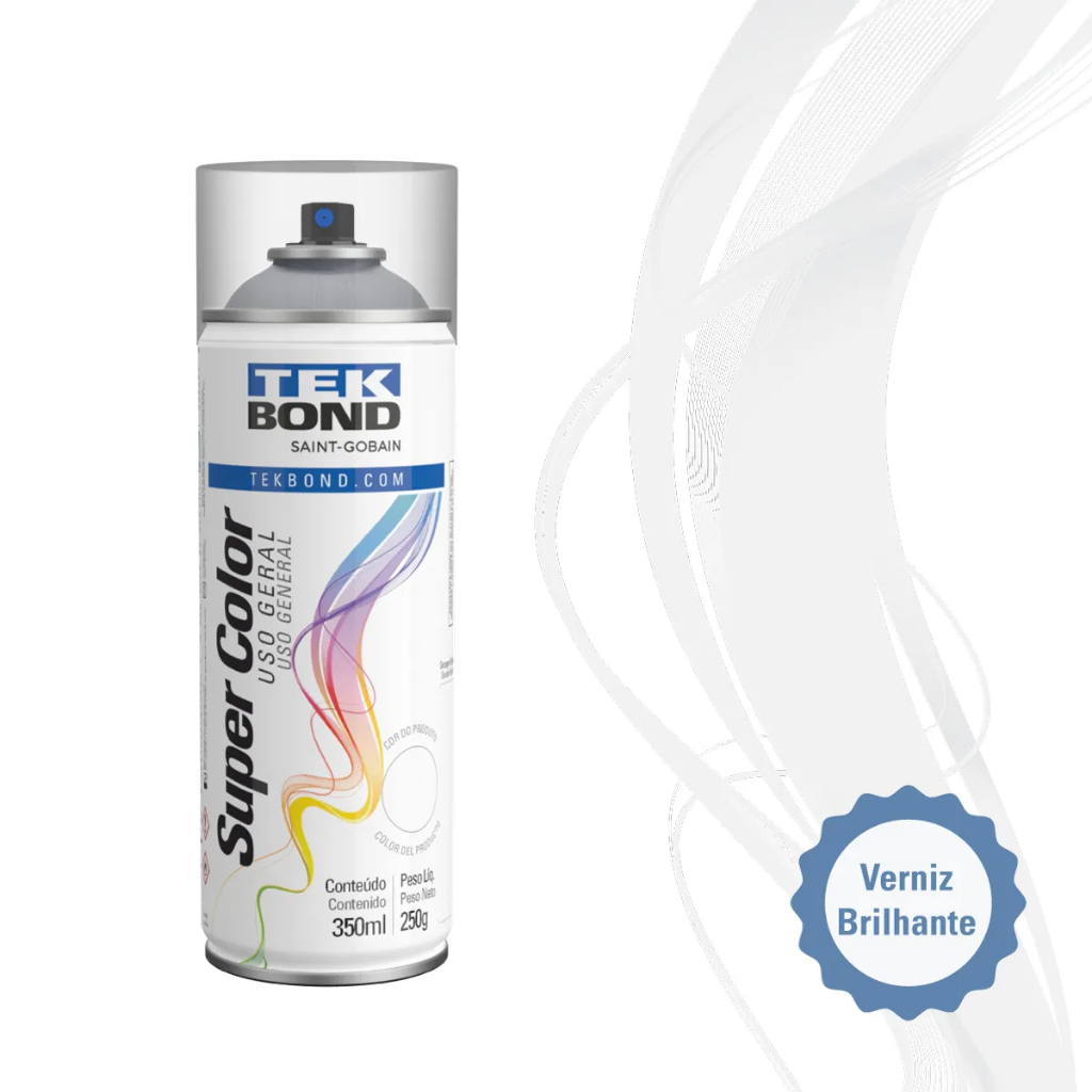 Verniz Spray Brilhante Uso Geral 350ml - Tekbond