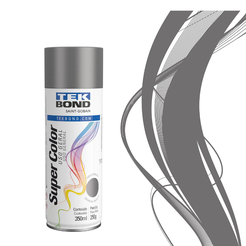 Tinta Spray Uso Geral Grafite 350ml - Tekbond