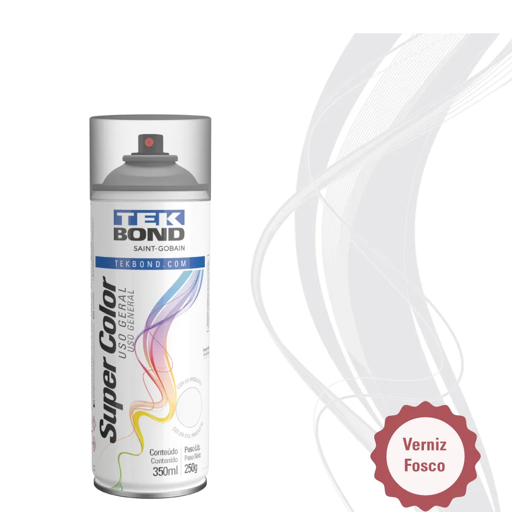 Verniz Spray Fosco Uso Geral 350ml  - Tekbond