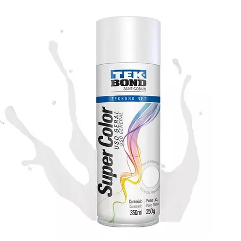 Tinta Spray Uso Geral Branco Fosco 350ml - Tekbond