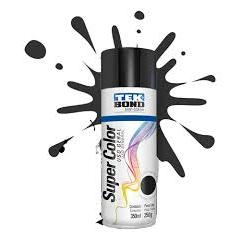 Tinta Spray Preto Brilhante Tekbond Uso Geral Multiuso Secagem Rápida 350ml