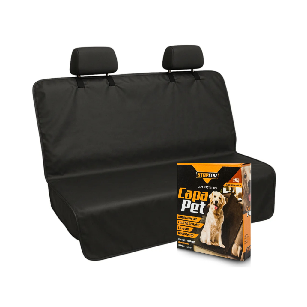 Capa Pet Protetora Banco Traseiro Viagem Passeio Cachorro Gato Pelos Transporte Impermeável Stopcar