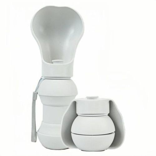 Bebedouro Portátil Silicone Flexível Cachorro Gato Hidratação Passeio Compacto