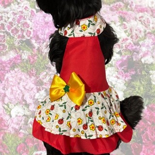 Vestido Maria luxo Pet para femea - Cachorro ou Gato - Eventos ou Passeio Envio imediato