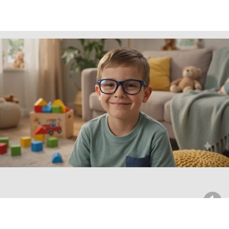 óculos infantil flexível.