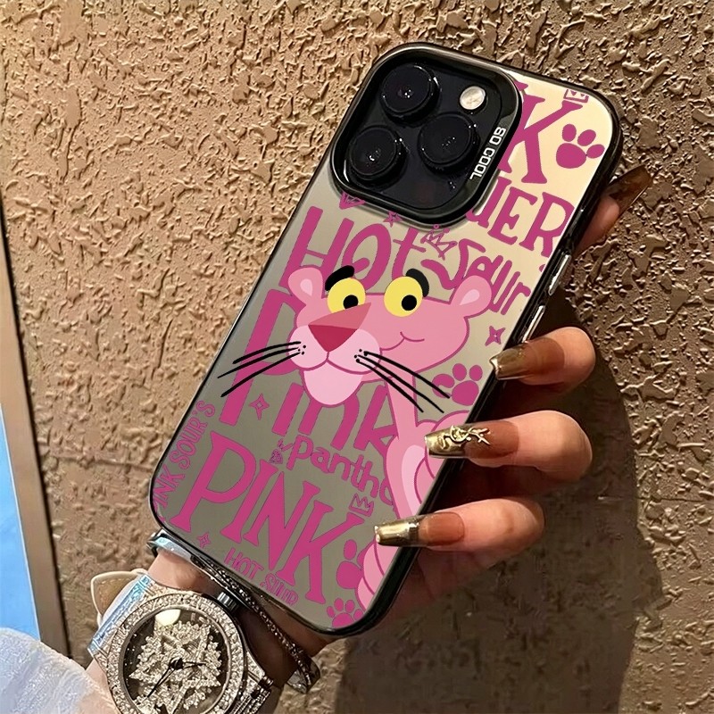 Padrão grafite “Y2K” com leopardo rosa fofo e descolado iPhone 17 11 12 13 15 14 16 Pro Max XR XS  Capa TPU choque