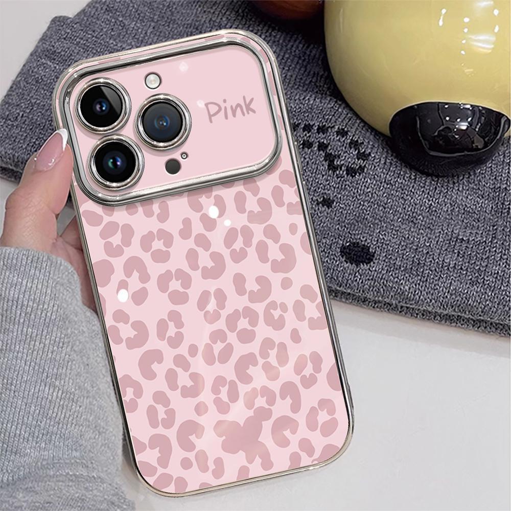 Capinha capa Estampa de leopardo rosa Adequado Para iPhone 17 11 12 13 15 14 16 Pro Max XR XS Max Capa TPUchoque