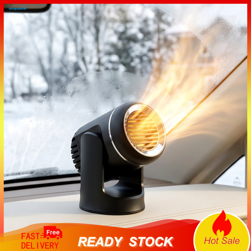 Fast Defrosting Fan 12v Portable Car Heater Defroster – Compact Electric Heating for Auto Windshield Defogging Desktop