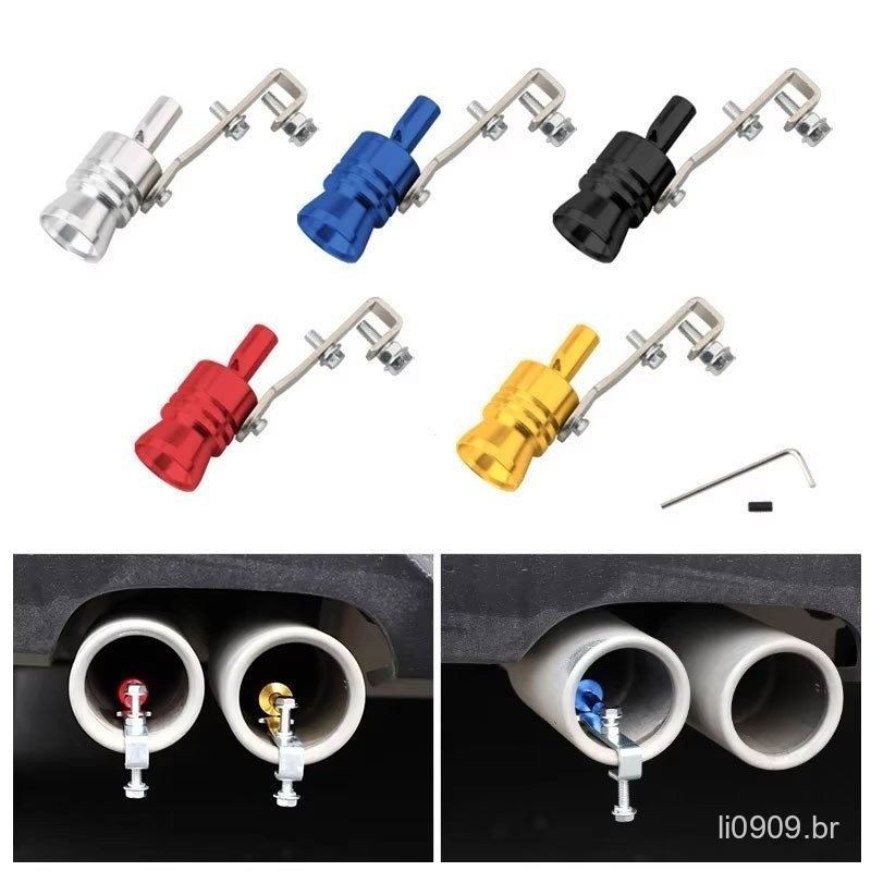 1PC Simulador De Som Universal Carro Turbo Apito Dispositivo Reequipamento Do Veículo Tubo Escape Silenciador