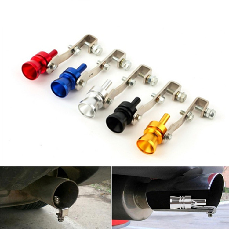 Carro modificado Metal apito tubo de escape Sounder Turbo imitação dispositivo som motocicleta cauda garganta apito Univ