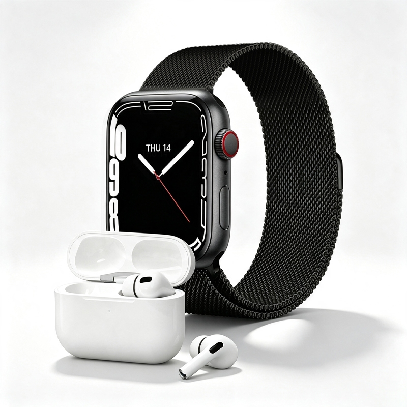 Conjunto 4 Em 1 Smartwatch Relógio Inteligente Digital Sem Fio Fone De Ouvido i13 Bluetooth Chamada Festival Presente Ki