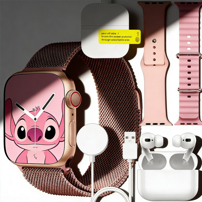 Kit 5 Em 1 Relógio Inteligente i13 Fone De Ouvido Sem Fio Festival Presente Smartwatch