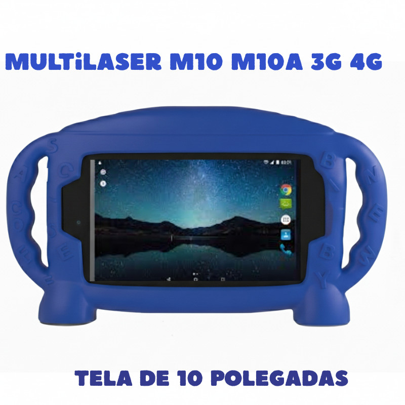 Capa Anti Impacto para Tablet Multilaser M10 M10a 3G 4G Tela de 10 Polegadas Suporte Protetora Premium
