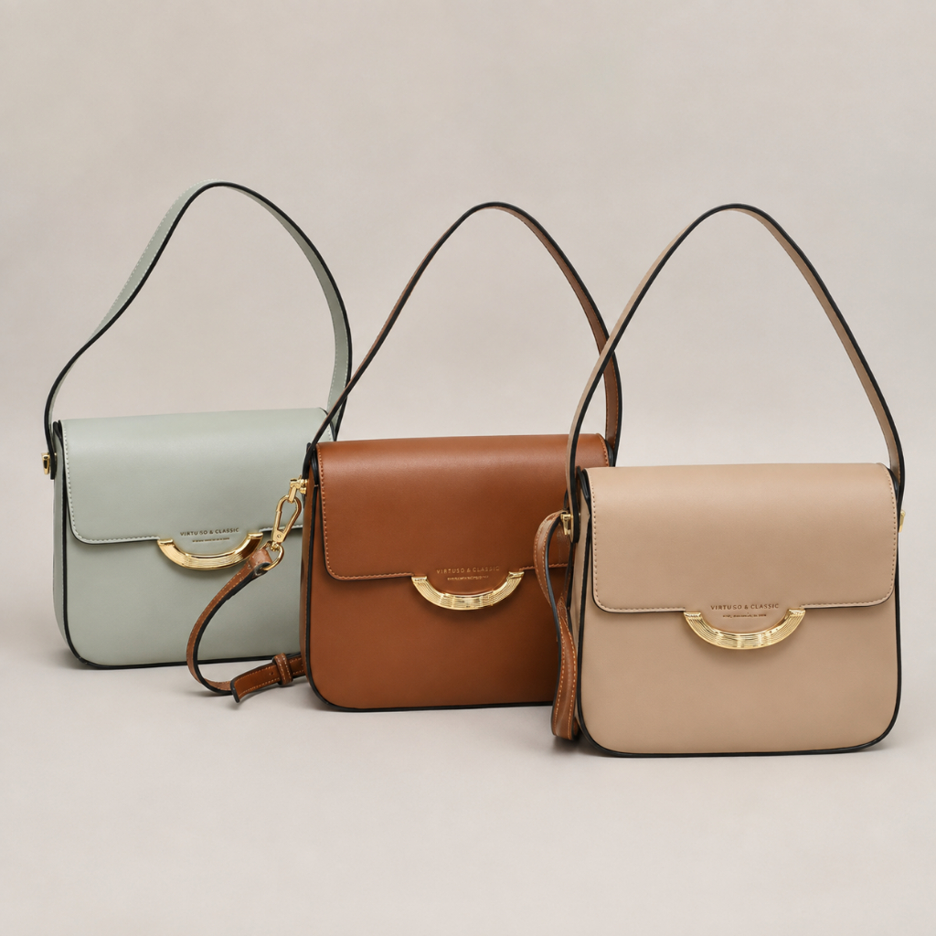 Bolsa Feminina Veryrio Pequena Transversal 2 Alças Elegante Moderna