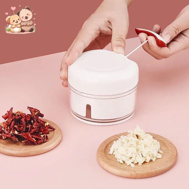 Picador Pull Chopper Hand ? Puxe O Liquidificador De Prensa De Alho Portátil Triturador De Alimentos Operado , Cozinha D