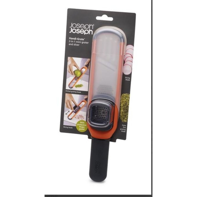 Ralador e fatiador Joseph Joseph ORIGINAL IMPORTADO Hand-Grate 2 em 1 de laranja CD0012