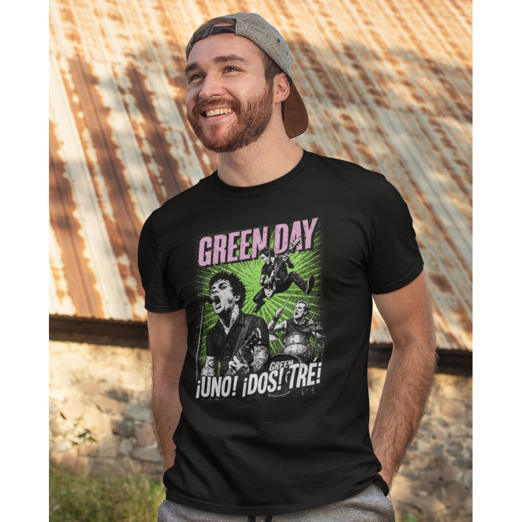 Camiseta Algodão Rock And Roll Banda Green Day Dark Dtf