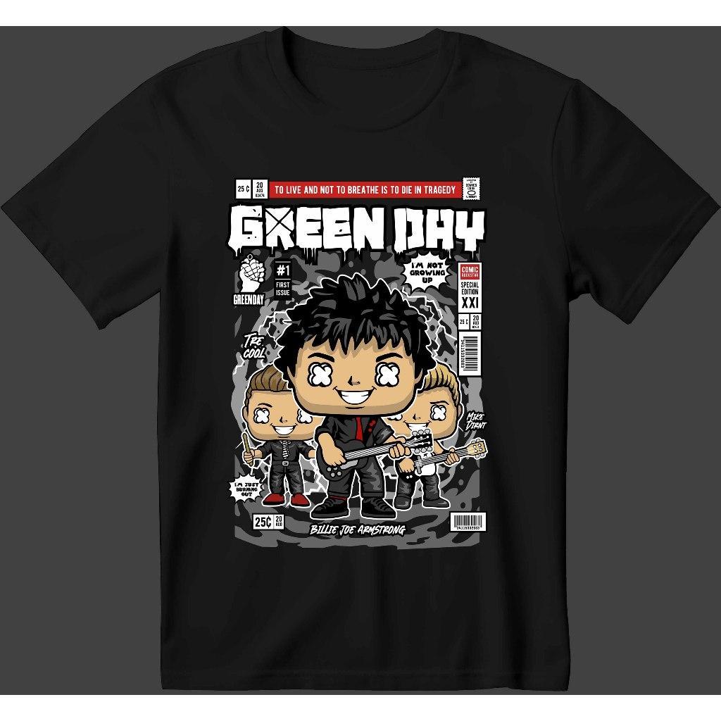 Camisa Estampa Personalizada Funko Pop Green Day 100% Algodão 30.1 Entrega Rápida.
