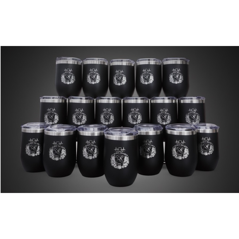 kit 100 copos para brindes Personalizados batizados casamento confraternização com tampa aço inox